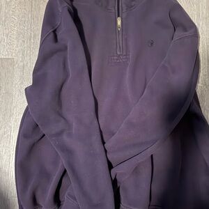 Izod Men's Dark Purple Zip-Up Sweater
